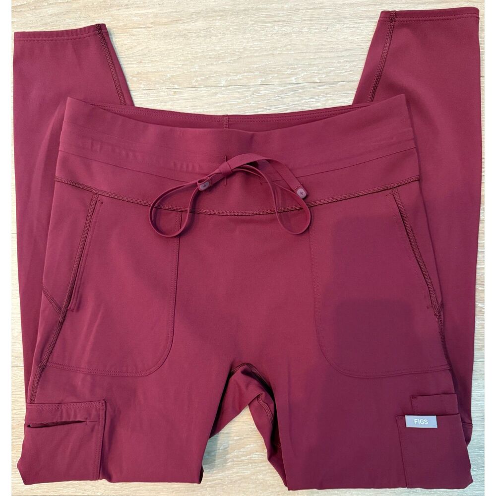 Figs Maroon Scrub Pants Size Large - Picture 5 of 6